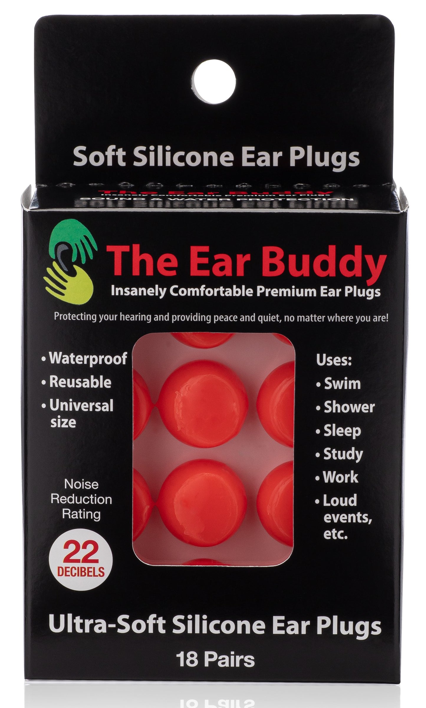 Ear Plugs 5 Pairs Soft Reusable Ear Plug for Noise Cancelling Sleep Swim &  Work